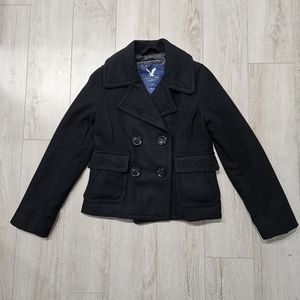 American Eagle Peacoat, Size Small, Black